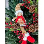 Boneco de Natal Menina Sentado GingerBread 37cm