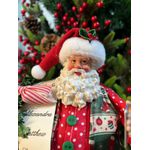 Enfeite Papai Noel De Resina Com Celular 27,5cm Decoração Natal