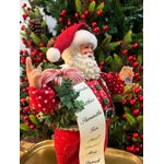 Enfeite Papai Noel De Resina Com Celular 27,5cm Decoração Natal