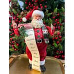 Enfeite Papai Noel De Resina Com Celular 27,5cm Decoração Natal