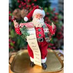 Enfeite Papai Noel De Resina Com Celular 27,5cm Decoração Natal