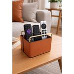 Porta Controle em Couro Ecológico Terracota 15cm Espressione