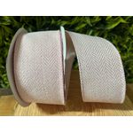 Fita Aramada Decorativa Rosa Com Detalhes Costura 6,3cmx9,14mt