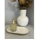 Bandeja em Metal Oval Off White C Dourado 26cm