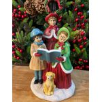 Escultura Coral Poste De Luz C Led Família Decoração Natal