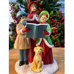 Escultura Coral Poste De Luz C Led Família Decoração Natal