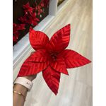 Flor Natalina Poinsetia Veludo Vermelho Flor De Natal
