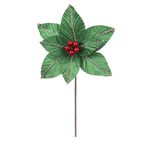 Flor Natalina Poinsetia Verde Vermelho