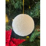 Jogo De 3 Bolas De Natal Berry Branco 10cm