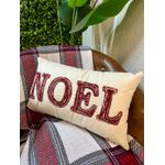 Almofada Baguete Veludo Natal Bordada Noel Decortextil