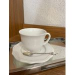Jogo 6 Xícaras Para Café Com Pires Scalla Branco Algarve 100ml