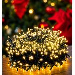 Cordão 1000 Leds Branco Quente 20m com Strobo Bivolt