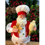 Papai Noel Colecionável Resina Confeiteiro 27,5cm