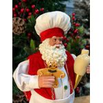 Papai Noel Colecionável Resina Confeiteiro 27,5cm