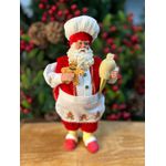 Papai Noel Colecionável Resina Confeiteiro 27,5cm