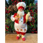 Papai Noel Colecionável Resina Confeiteiro 27,5cm