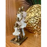 Escultura Família Decorativa Casal Com Casal De Filhos