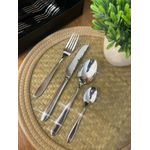 Faqueiro Premium Aço Inox 24 Peças Toulouse Prata
