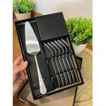 Conjunto 7 Peças pra Bolo Espátula e Garfinhos Aço Inox Kit Bolo