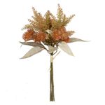 Buque Ramalhete Mamona Laranja Outono 38cm Flor Decoração