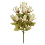 Buquê de Rosas C/9 Flores Plantas Artificiais Decoração