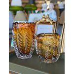 Vaso Decorativo Vidro Tipo Murano Ambar G 19cm