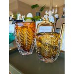 Vaso Decorativo Vidro Tipo Murano Ambar G 19cm