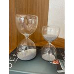 Ampulheta Decorativa em Vidro Miçanga 3 Minutos Prata