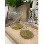 Ampulheta Decorativa Em Vidro Miçanga 4 Minutos Dourada
