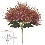 Buquê Artificial Flor Lírio Rosa Outono P/ Arranjo Buque Decorativo