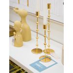 Castiçal Porta Vela de Metal Dourado 24cm Decorativo P