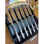 Jogo 6 Espatulas Steel Wood Aco Inox Cabo Estilo Bambu