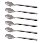 Jogo 6 Colheres Café Steel Wood Aço Inox Fracalanza