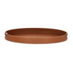 Bandeja Mdf Revestida Em Courino G Marrom 52cm Mart