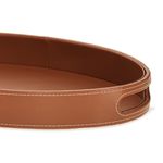 Bandeja Mdf Revestida Em Courino G Marrom 52cm Mart