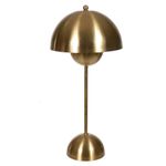 Abajur Em Metal Dourado Decoração Moderno Bivolt 52cm