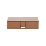 Kit 2 Caixas Decorativas / Organizadoras Em Pu Marrom