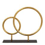 Escultura Decorativa Adorno Aro Enfeite Sala Escritório Em Metal
