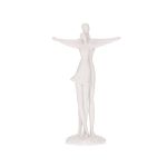Escultura Decorativa Casal Poliresina Branco Decoração