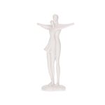Escultura Decorativa Casal Poliresina Branco Decoração
