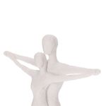 Escultura Decorativa Casal Poliresina Branco Decoração