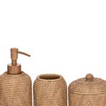 Kit Lavabo em Polirresina Rattan 3 Peças Marrom Mart