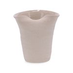 Vaso Em Ceramica Abstrato Off White Mart 25cm