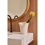 Vaso Em Ceramica Abstrato Off White Grecia 17cm