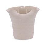 Vaso Em Ceramica Abstrato Off White Grecia 17cm