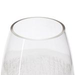 Vaso de Vidro Decorativo Transparente Craquelado