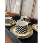 Jogo De 4 Xícaras Para Café Com Pires New Bone Motif 100ml