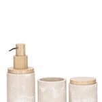 Kit Lavabo Em Polirresina 4 Peças Travertino Mart