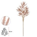 Folhagem Seca Com Flocked 80cm Ocre
