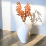 Folhagem Seca Com Flocked 80cm Ocre